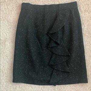 Elegant Black Ruffled Skirt